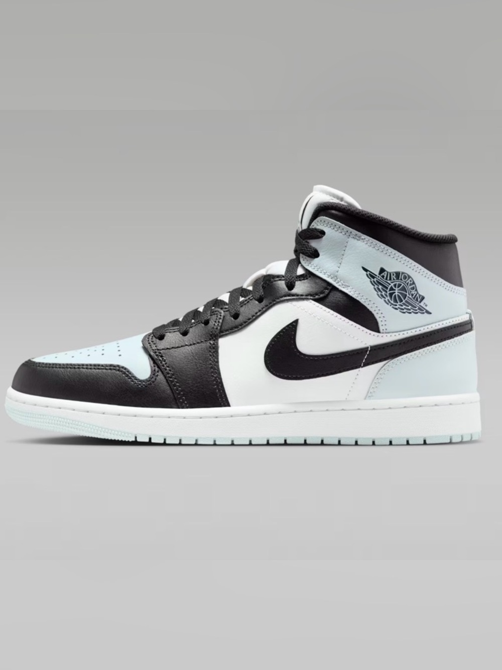 Nike Men’s Air Jordan 1 Mid black white grey size 8.5